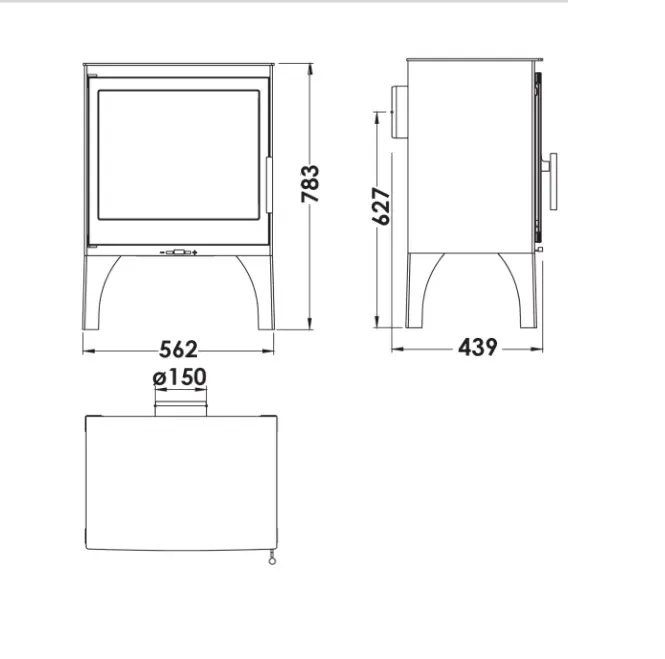 Kandallókályha Topaze 7,1 kW Eco Design,2