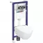 Wc készlet Light Oval Delta 25 króm B/K WO