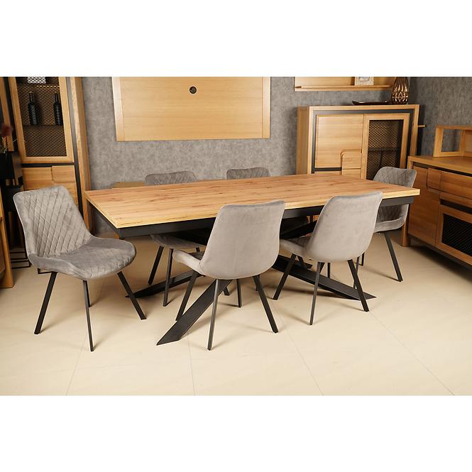 Asztal St-33 140x80+40 tölgy wotan/fekete
