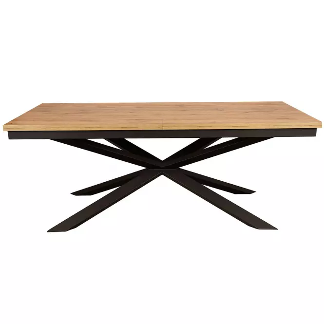 Asztal St-33 160x90+60 tölgy wotan/fekete,2