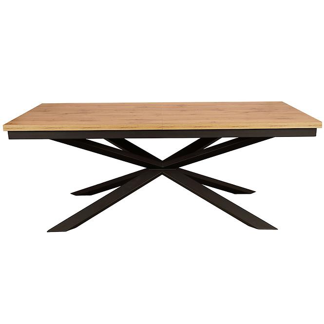 Asztal St-33 160x90+2x40 tölgy wotan/fekete
