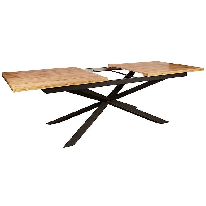 Asztal St-33 160x90+2x40 tölgy wotan/fekete