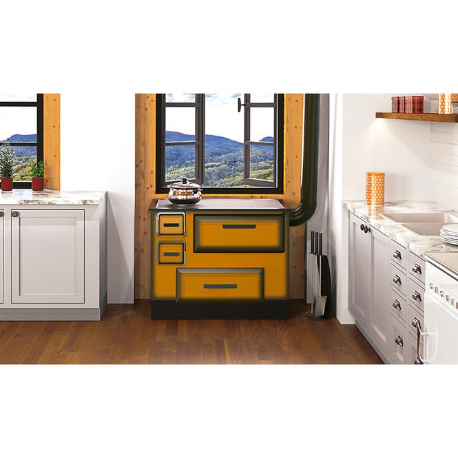 Salgó tűzhely Alfa 55 Eco De Lux 6 kW bal,7