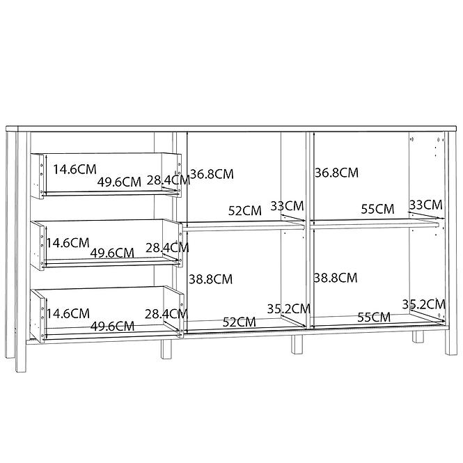 Komód Alanya JTNK233R-M635