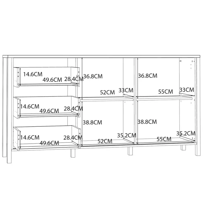 Komód Alanya JTNK233R-M635,6