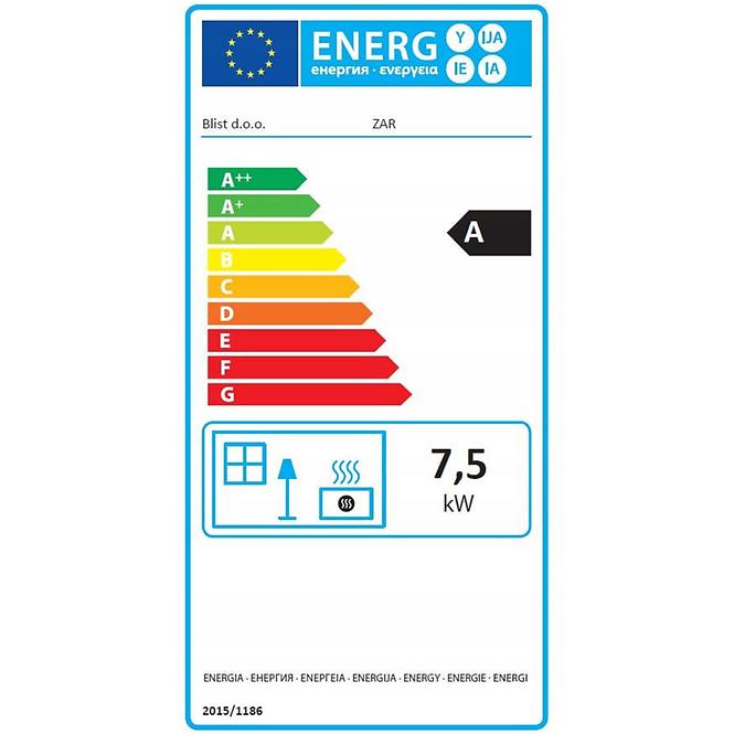 Kandalló kályha ŻAR piros 7,5 kW,6