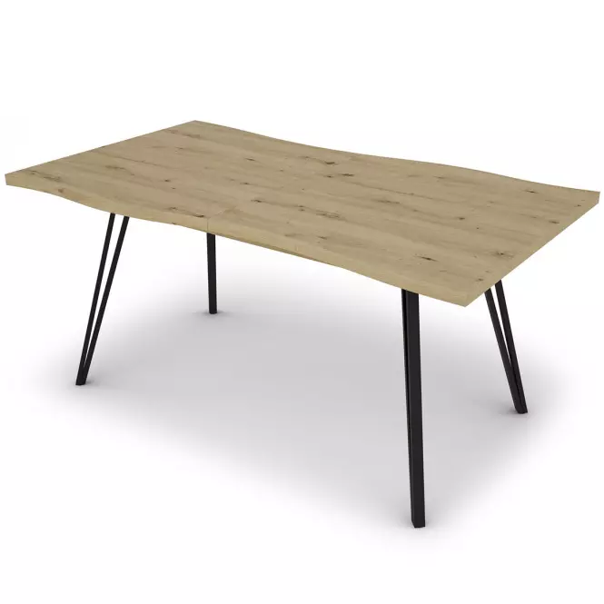 Asztal Log TB 90x160-200 artisan/fekete,3