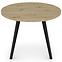Asztal Log TB circle 100x100 artisan/fekete,2