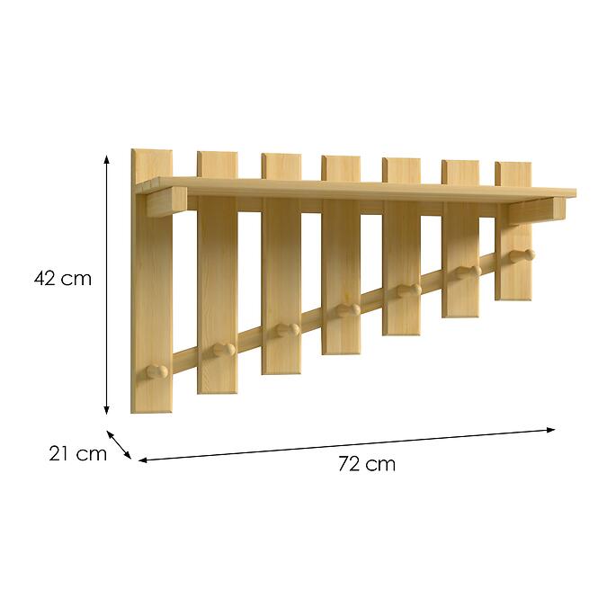 Akasztó 70 Fenyő 72x42x21,2