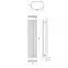 Fürdőszoba radiátor Lazur LA140/33 D5 1400x330 mm fehér,4