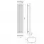 Fürdőszoba radiátor Lazur LA160/33 D5 1600x330 mm fehér,4
