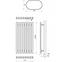 Fürdőszoba radiátor Lazur LA120/54 D5 1200x540 mm fehér,2