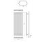 Fürdőszoba radiátor Lazur LA140/54 D5 1400x540 mm fehér,2