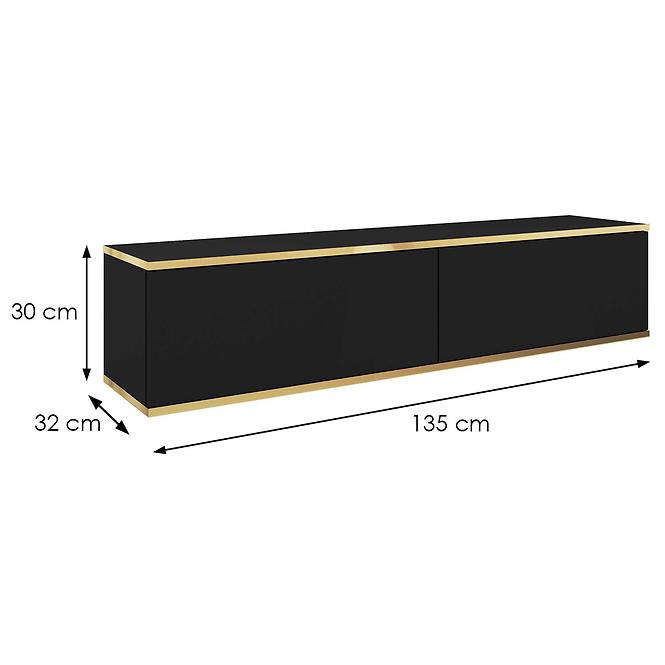 Szekrény RTV Oro 135 fekete,2