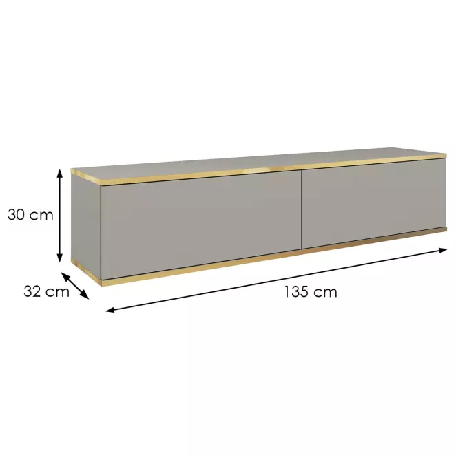 Szekrény RTV Oro 135 szürke