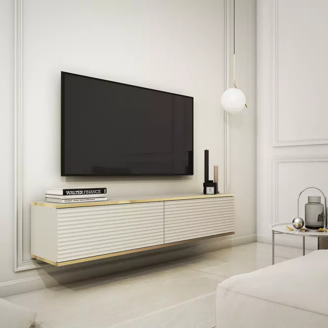 Szekrény RTV Oro 135 MDF bézs,3