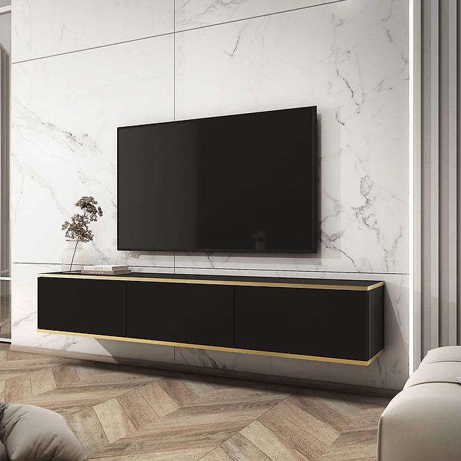 Szekrény RTV Oro 175 fekete,3