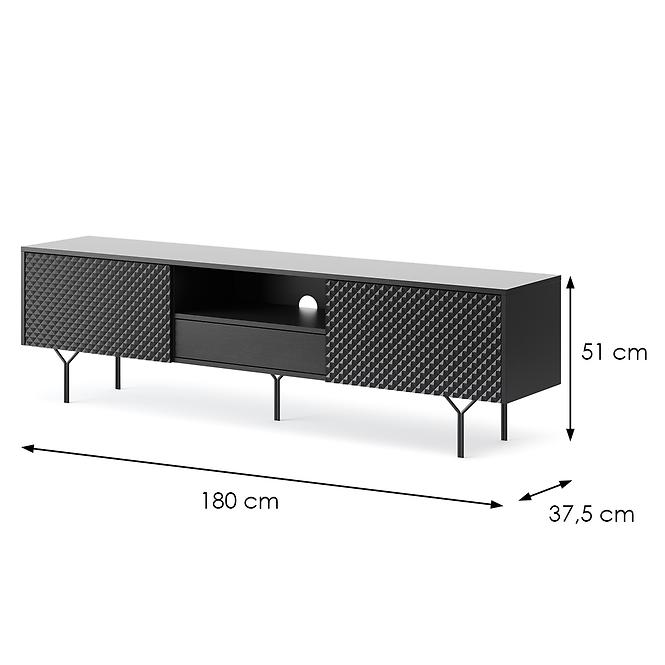 Szekrény RTV Raven 180 fekete,4