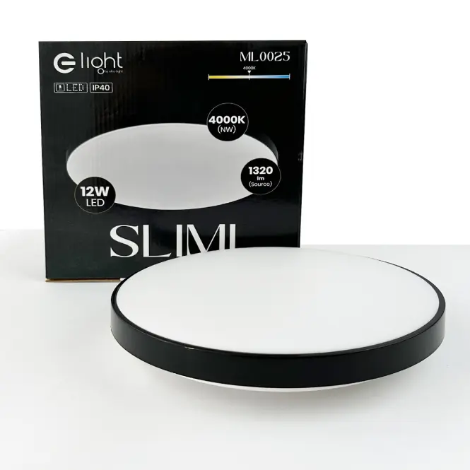 Mennyezeti lámpa SLIMI 12W 4000K fekete