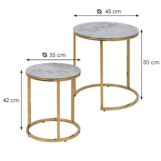 Dohányzóasztal Ring márvány Kpl. 2 db