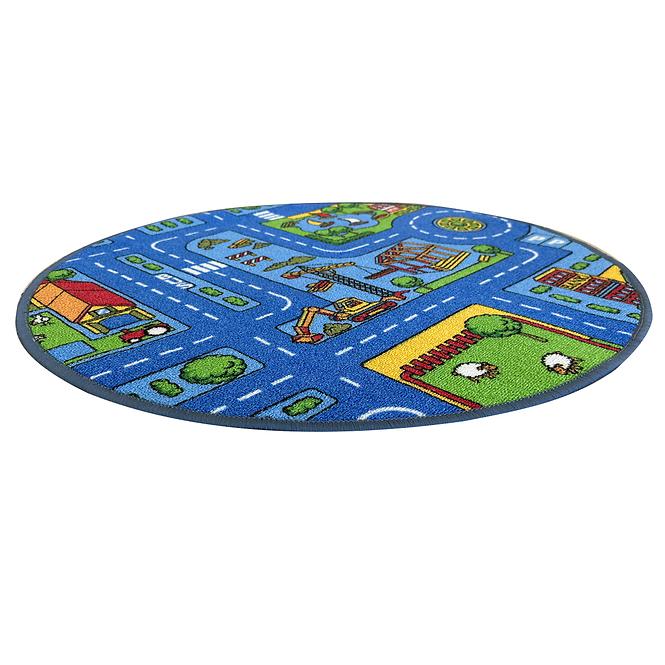 Szőnyeg Kids City 0,8/0,8 kerek kék