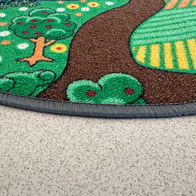 Szőnyeg Kids Farm 0,8/0,8 kerek zöld