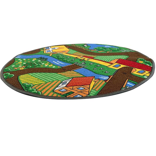 Szőnyeg Kids Farm 0,8/0,8 kerek zöld