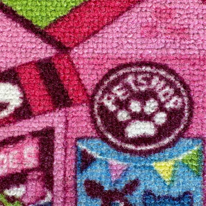 Szőnyeg Kids Funfair 1,0/1,0 kerek rózsaszín