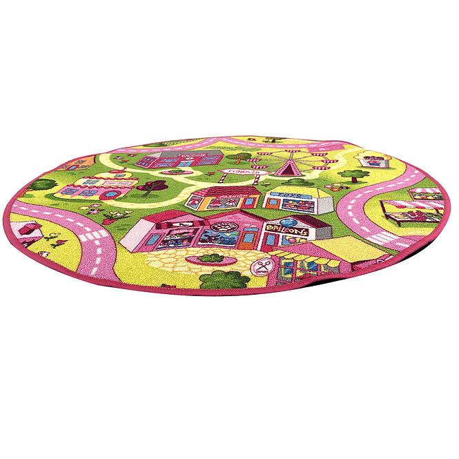 Szőnyeg Kids Funfair 1,0/1,0 kerek rózsaszín