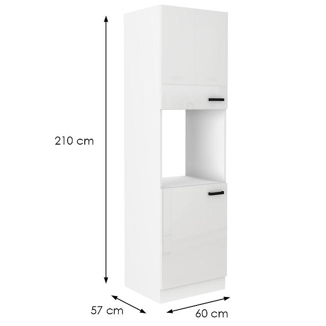 Konyhaszekrény MIA fényes fehér/fehér 60dp-210 2f