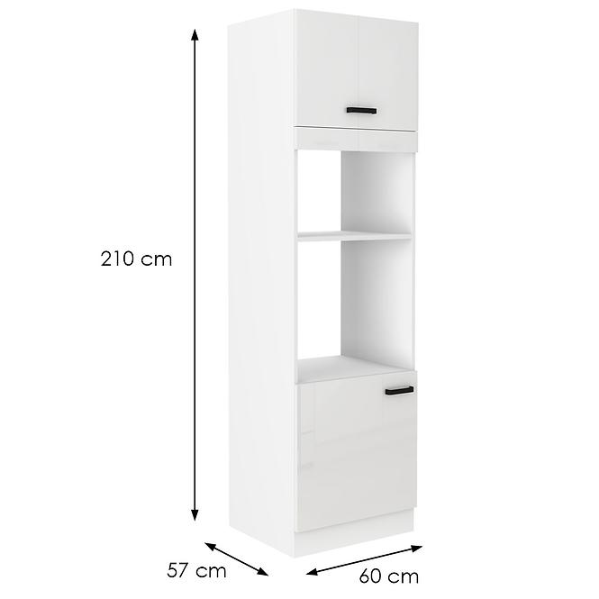 Konyhaszekrény MIA fényes fehér/fehér 60dpm-210 2f