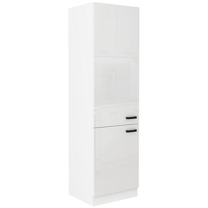 Konyhaszekrény MIA fényes fehér/fehér 60lo-210 2f