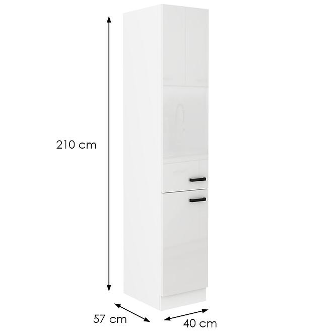 Konyhaszekrény MIA fényes fehér/fehér 40dk-210 2f