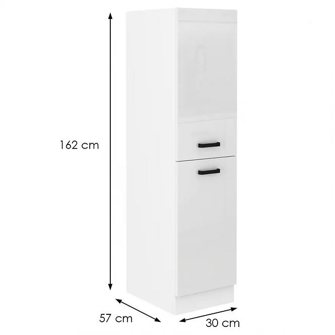 Konyhaszekrény MIA fényes fehér/fehér 30dk-162 2f cargo