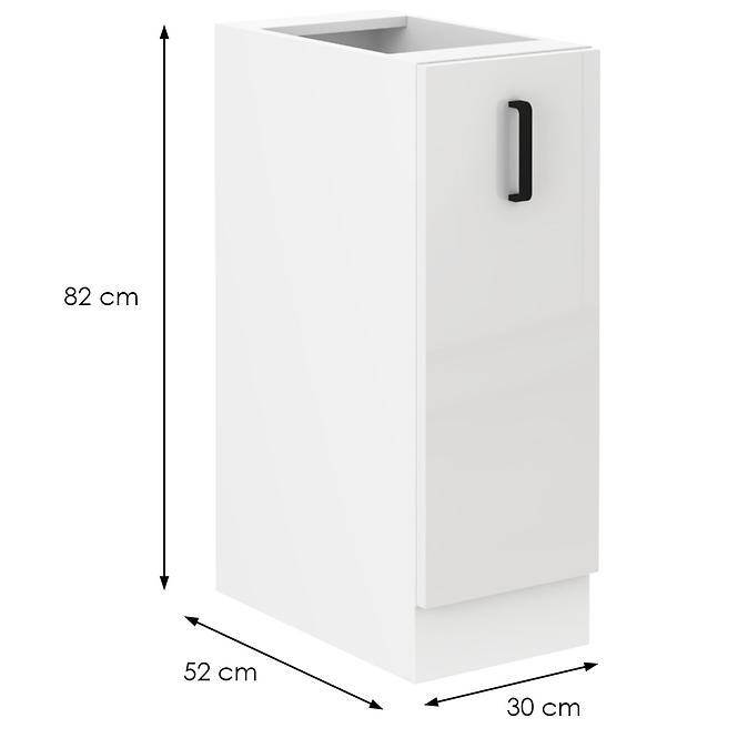 Konyhaszekrény MIA fényes fehér/fehér 30d cargo bb,2