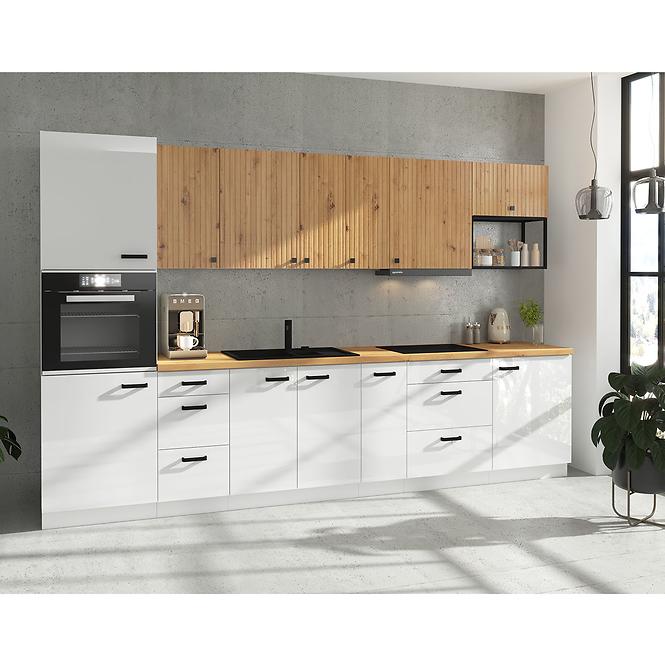 Konyhaszekrény MIA fényes fehér/fehér 105 nd 1f bb