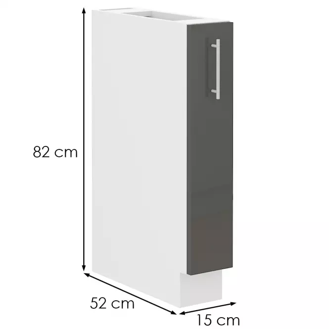 Konyhaszekrény Lara 15D cargo bb MDF szürke