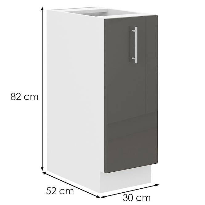 Konyhaszekrény Lara 30D cargo bb MDF szürke