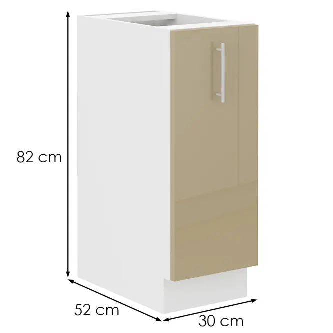 Konyhaszekrény Lara 30D cargo bb MDF cappucino,2