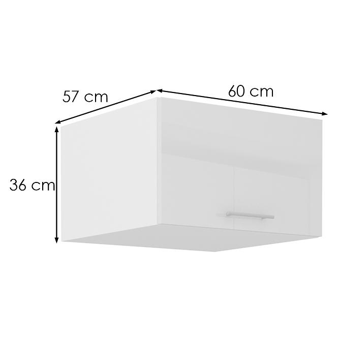 Konyhaszekrény Lara  60 NAGU-36 1F MDF Fehér fényes