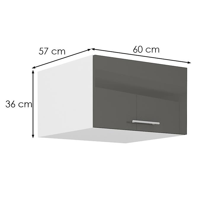 Konyhaszekrény Lara 60 NAGU-36 1F MDF sivá