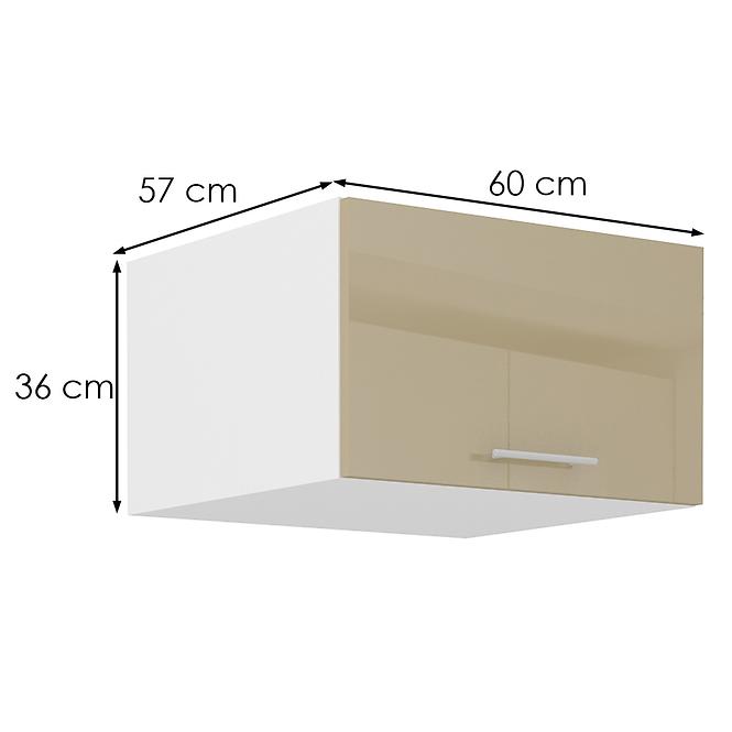 Konyhaszekrény Lara 60 NAGU-36 1F MDF cappucino