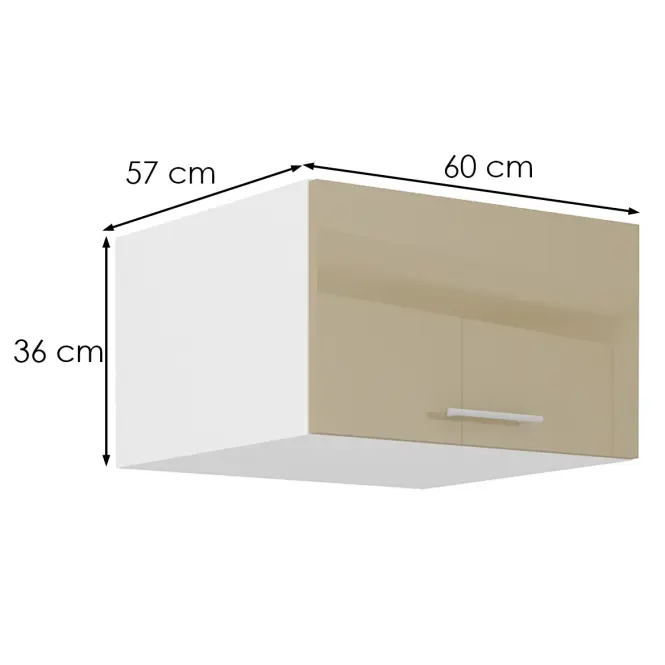 Konyhaszekrény Lara 60 NAGU-36 1F MDF cappucino,2