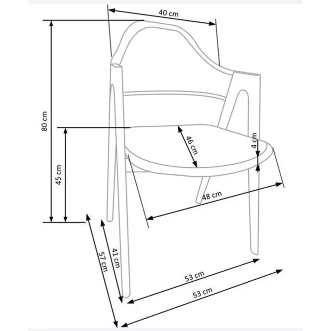 Szék W138 szürke/fa,2