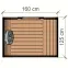 Szauna kültéri Thermo Mini + Sentiotec 100 3,6 kW,4