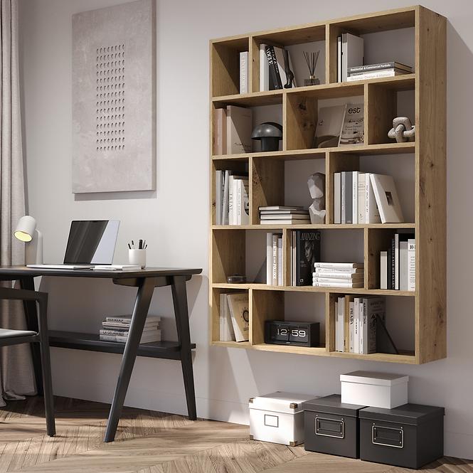 Könyvespolcok – könyvszekrény 50 tölgy artisan