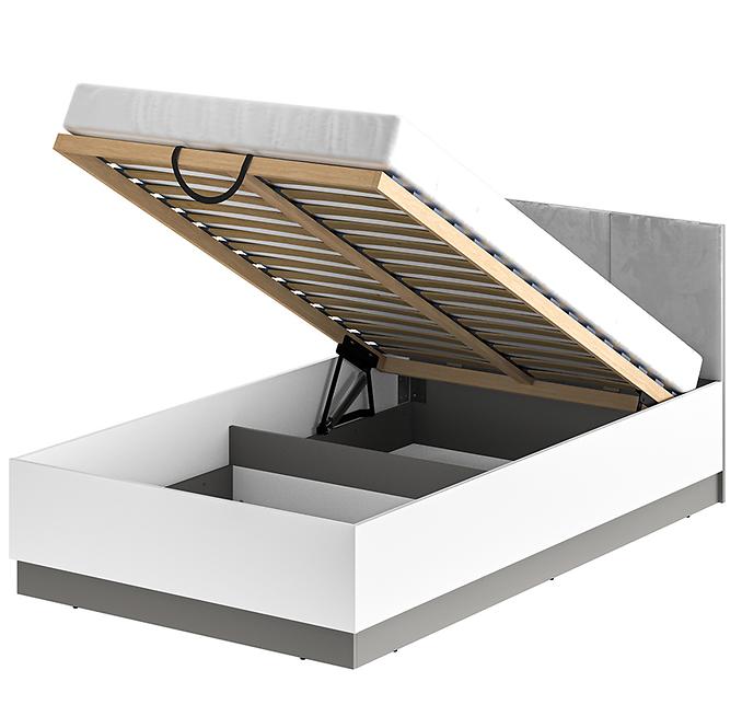 Mell 01 szürke ágy 120 + keret lifttel,4