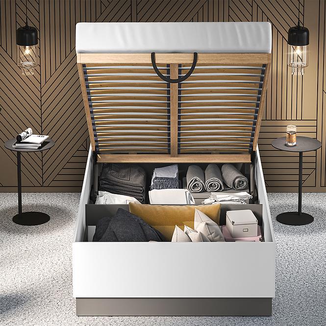 Mell 01 szürke ágy 120 + keret lifttel