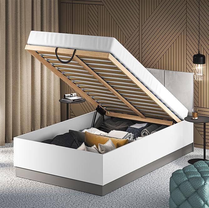 Mell 01 szürke ágy 120 + keret lifttel