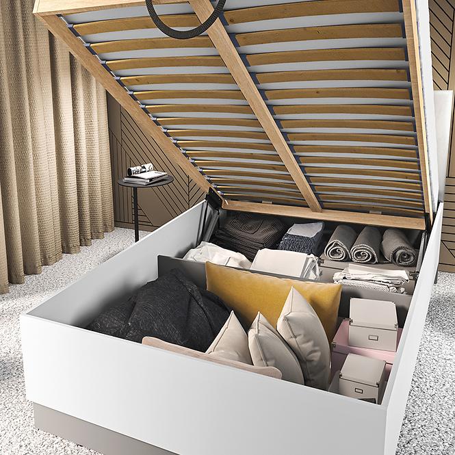 Mell 01 szürke ágy 120 + keret lifttel